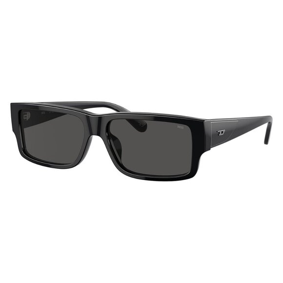 New DIESEL Black Rectangle DL2003 701/87 Sunglasses Women - Picture 1 of 6